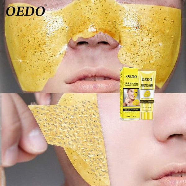 OEDO Gold Remove Blackhead Mask Shrink Pore Improve Rough Skin Acne Shills Blackhead Remover Mask Facial Moisturizing Cream