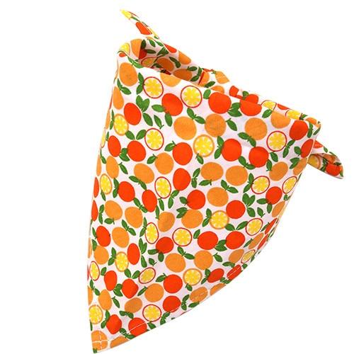 1 Pcs Dog Bandana Fruit Print Pet Dog Scarf Adjustable Size Dog Cat Bow Tie Pet Grooming Accessories Personalized Dog Bandana