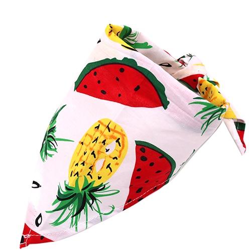 1 Pcs Dog Bandana Fruit Print Pet Dog Scarf Adjustable Size Dog Cat Bow Tie Pet Grooming Accessories Personalized Dog Bandana