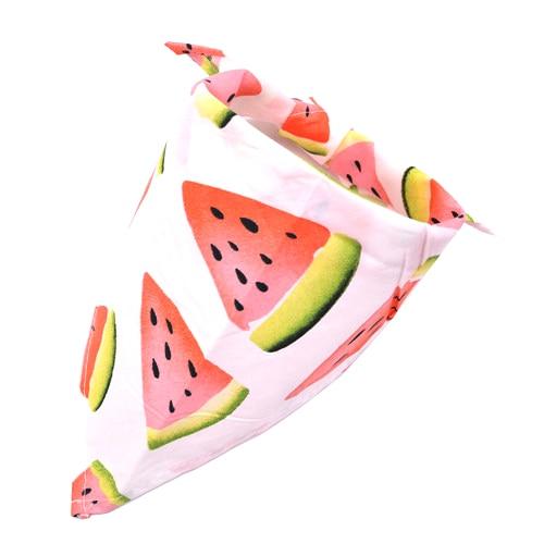 1 Pcs Dog Bandana Fruit Print Pet Dog Scarf Adjustable Size Dog Cat Bow Tie Pet Grooming Accessories Personalized Dog Bandana