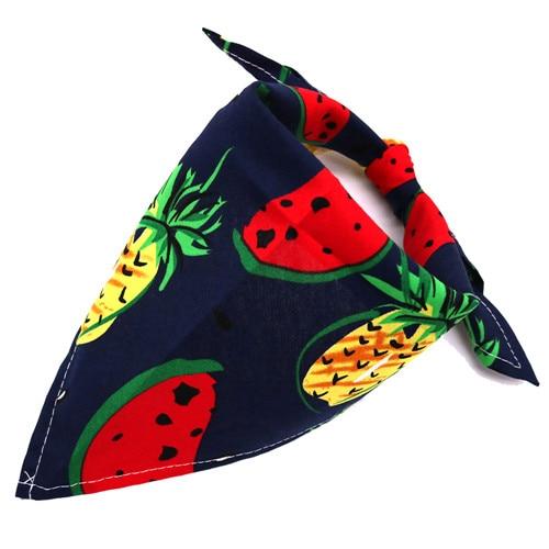 1 Pcs Dog Bandana Fruit Print Pet Dog Scarf Adjustable Size Dog Cat Bow Tie Pet Grooming Accessories Personalized Dog Bandana