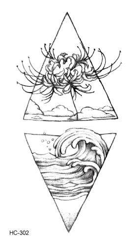 Water Transfer Tattoo Minimalist small sun moon tattoo Body Art Waterproof Temporary fake Tattoo for man woman kid 10.5*6cm