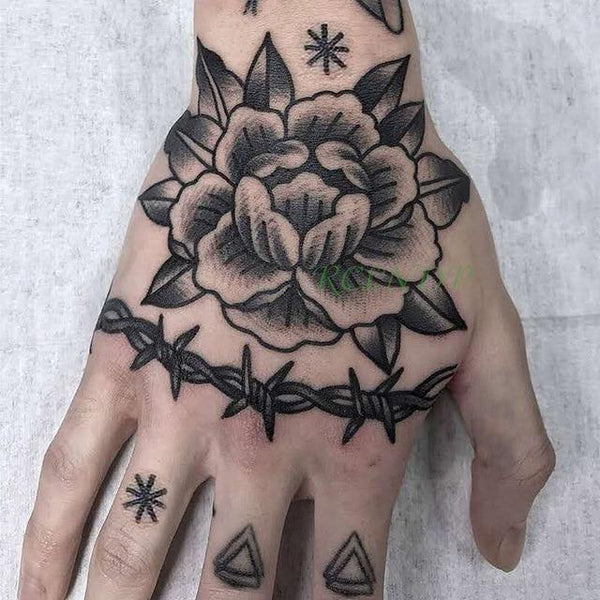 Waterproof Temporary Tattoo Sticker Rose Flower Fake Tatto Personality Flash Tatoo Hand Arm Foot Back Tato for Girl Women Men