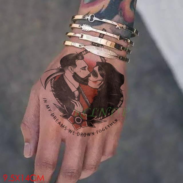 Waterproof Temporary Tattoo Sticker Rose Flower Fake Tatto Personality Flash Tatoo Hand Arm Foot Back Tato for Girl Women Men