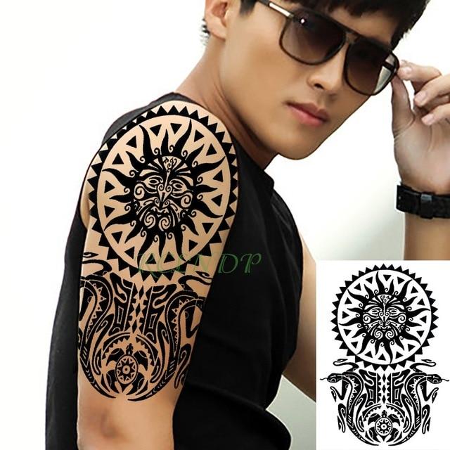 Waterproof Temporary Tattoo Sticker cool Tribal totem fake tatto flash tatoo tatouage Stickers hand arm leg for girl women men