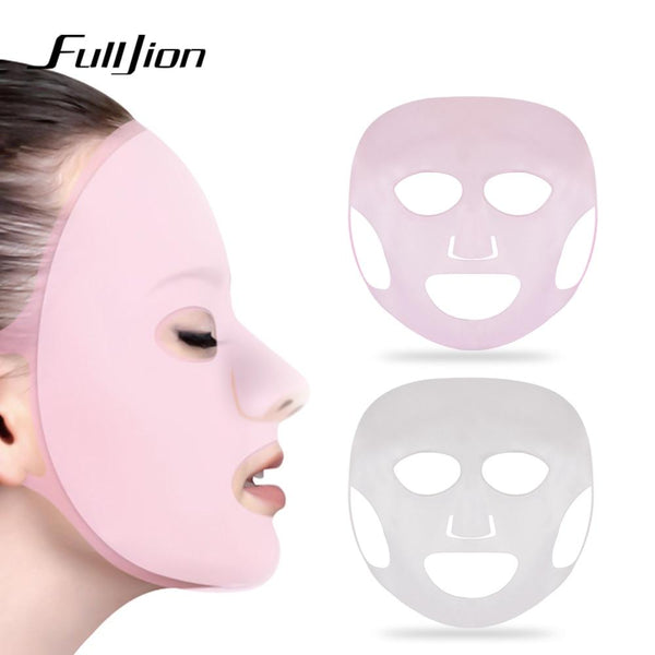 Fulljion Reusable Silicone Mask Cover Face Skin Care Hydrating Moisturizing Mask For Sheet Prevent Evaporation Steam Beauty Tool