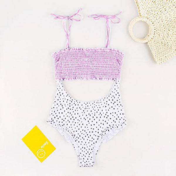 2019 Floral Print Swimsuit Women'S Beach Fashion Pink Swimwear Women Suit Bath High Quality One Piece Swimsuit Female Monokini