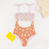 2019 Floral Print Swimsuit Women'S Beach Fashion Pink Swimwear Women Suit Bath High Quality One Piece Swimsuit Female Monokini