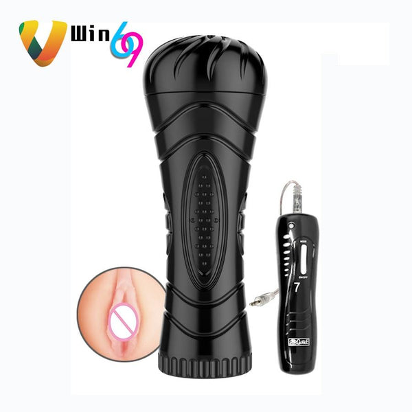 Male Masturbator Sex Toy Pocket Pussy Remote Control Silicone Vagina Penis Masturbation Cup  Sex Toys for Men Masturbatings