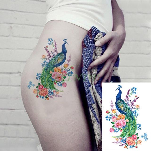 Waterproof Temporary Tattoo Sticker Bird Flower Rose fake tatto Cool flash tatoo tatouage temporaire body art for girl women men