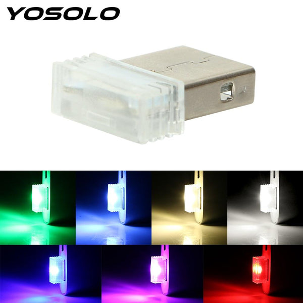 YOSOLO Emergency Lighting Mini USB Decorative Lamp Ambient Lamp Car Decoration Car LED Atmosphere Light