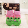 4 Pcs Pet Dog Socks Non-Slip Soft Warm Breathable Elasticity for Autumn Winter TB Sale