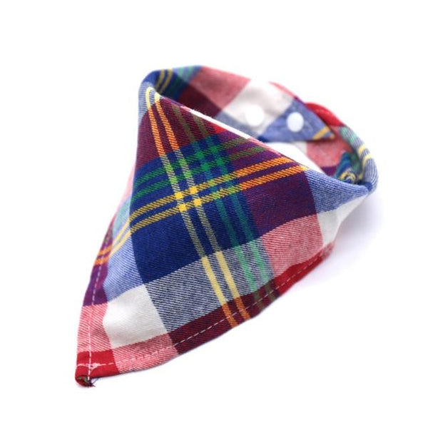 New Hot Sale Dog Bandana Scarf Pet Dog Cat  Tie Cotton Plaid  Washable Pet Scarf Dog Accessories