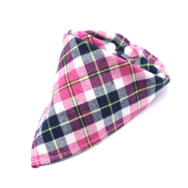 New Hot Sale Dog Bandana Scarf Pet Dog Cat  Tie Cotton Plaid  Washable Pet Scarf Dog Accessories