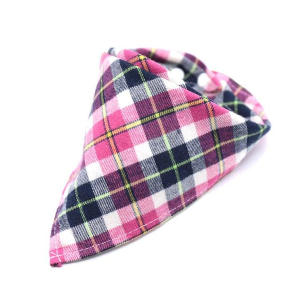 New Hot Sale Dog Bandana Scarf Pet Dog Cat  Tie Cotton Plaid  Washable Pet Scarf Dog Accessories