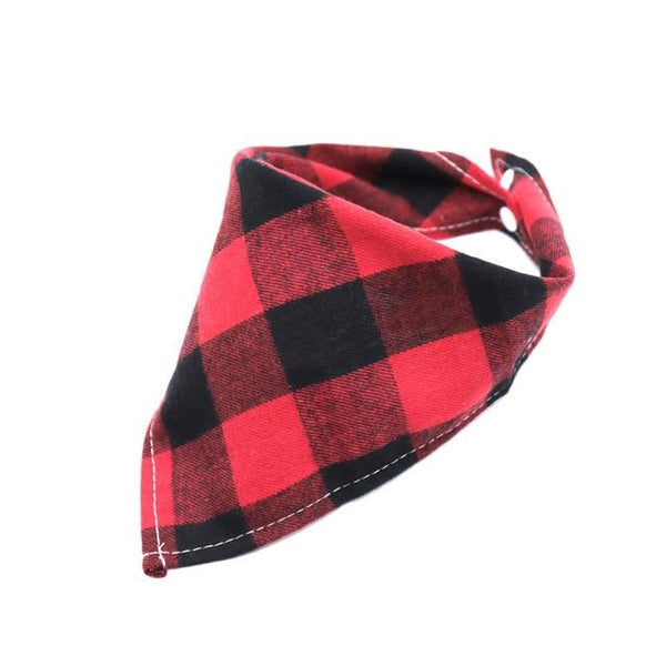 New Hot Sale Dog Bandana Scarf Pet Dog Cat  Tie Cotton Plaid  Washable Pet Scarf Dog Accessories