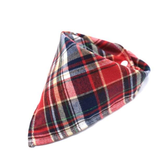 New Hot Sale Dog Bandana Scarf Pet Dog Cat  Tie Cotton Plaid  Washable Pet Scarf Dog Accessories