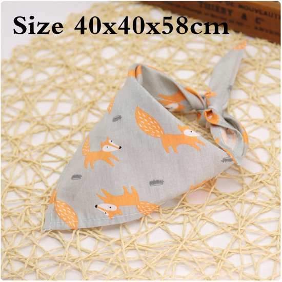 Dog Scarf  Fox flamingo Dog Bandana Plaid Grid Fox Rabbit Pattern Dog Scarf Bow Tie Large Dog Accessories