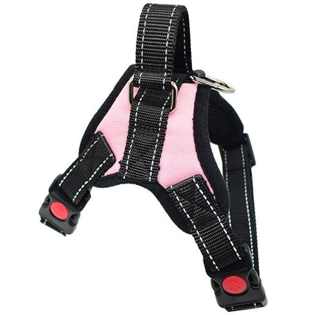 Reflective Adjustable Pet Dog Harness For Small Medium Large Dog Safe Training Walking Pitbull Dog Hand Strap Chest Harness Vest