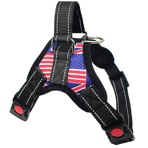 Reflective Adjustable Pet Dog Harness For Small Medium Large Dog Safe Training Walking Pitbull Dog Hand Strap Chest Harness Vest