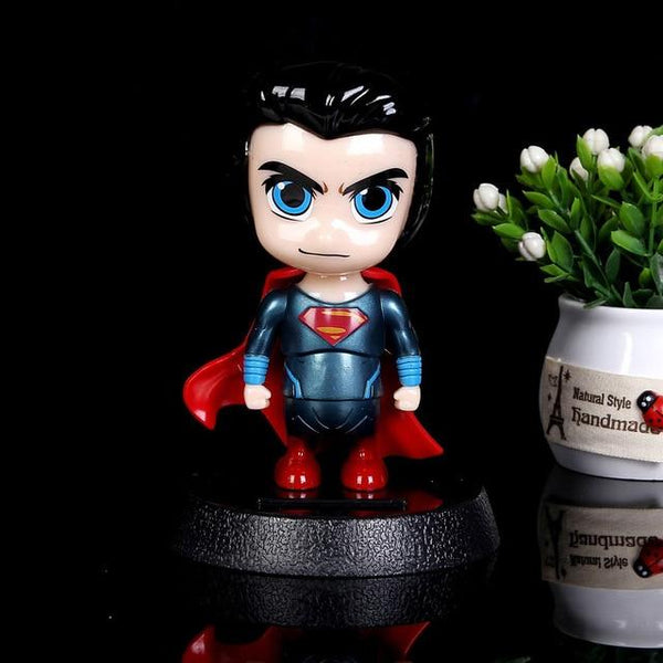 Car Ornament Cute Hot Solar Powered Dancing Figures Marvel Batman Treeman Swinging Bobble Dancer Solar Toys Car Decor Gift