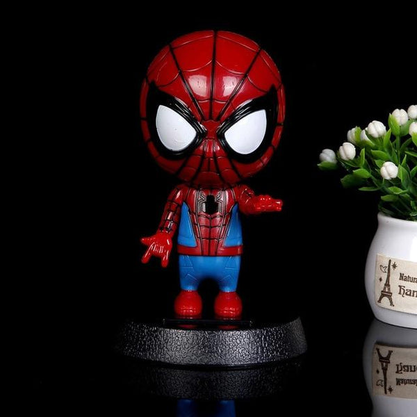 Car Ornament Cute Hot Solar Powered Dancing Figures Marvel Batman Treeman Swinging Bobble Dancer Solar Toys Car Decor Gift