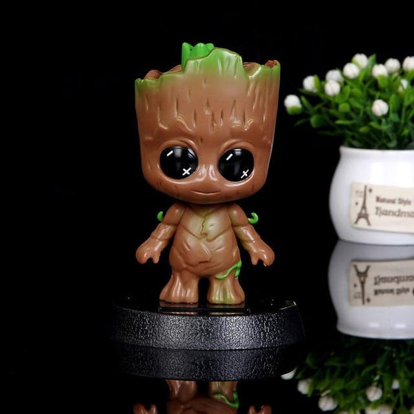 Car Ornament Cute Hot Solar Powered Dancing Figures Marvel Batman Treeman Swinging Bobble Dancer Solar Toys Car Decor Gift