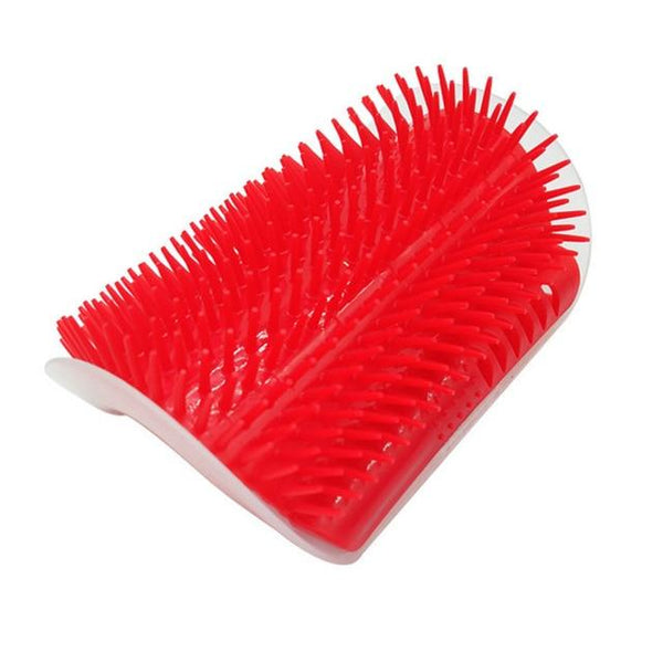 Cat Corner Brush For Long Hair Squeaky Face Massage Comb Comfortable Self Grooming Brush Free Hand Wall Toy For Cats