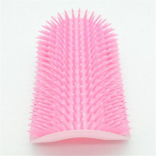 Cat Corner Brush For Long Hair Squeaky Face Massage Comb Comfortable Self Grooming Brush Free Hand Wall Toy For Cats