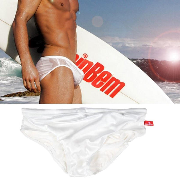 Transparent Briefs Trunks men's swimming Sunga Masculina Shorts Swimwear Swim Beach Board Short Slip Low Waist Sexy Swimsuit Gay