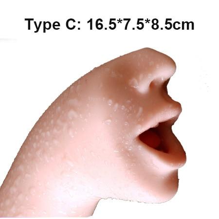 Realistic Oral Adult Sex Toys Real Deep Throat Mouth Male Masturbator Pocket Pussy With Sexy Tongue Men Penis Masturbation Cup