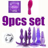 2019 New Combination BDSM Silicone Anus Plug Bead Jelly Toy Skin Feel Dildo Adult Sex Toys Male16pcs set Sex Products Butt Plugs