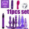 2019 New Combination BDSM Silicone Anus Plug Bead Jelly Toy Skin Feel Dildo Adult Sex Toys Male16pcs set Sex Products Butt Plugs