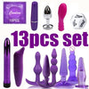 2019 New Combination BDSM Silicone Anus Plug Bead Jelly Toy Skin Feel Dildo Adult Sex Toys Male16pcs set Sex Products Butt Plugs