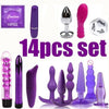 2019 New Combination BDSM Silicone Anus Plug Bead Jelly Toy Skin Feel Dildo Adult Sex Toys Male16pcs set Sex Products Butt Plugs