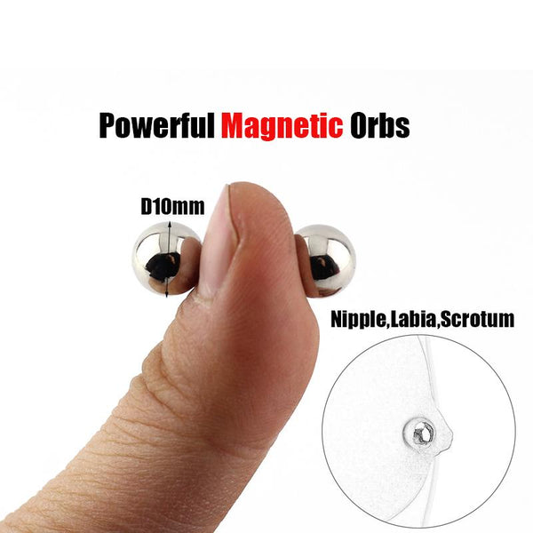 1/2/3 Pair Ultra Powerful Magnetic Orbs Strong Clitoris Stimulator Nipple Clamps BDSM Bondage Sex Toys For Women Erotic Sex Shop