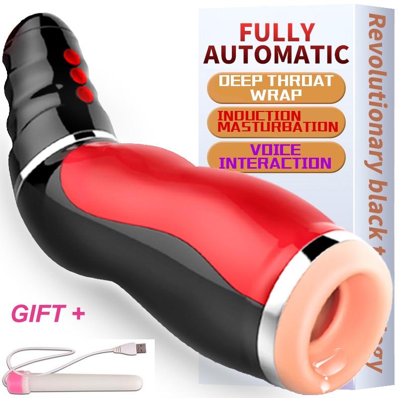 LUOGE Oral Sex mouth Suction Vibrating Blowjob Male Masturbator for man Pocket vagina real pussy Moan Vibrator sex toys for men