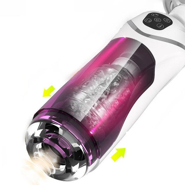 Rotation Telescopic Male Masturbator intelligent voice aircraft cup automatic 10 frequency Vibrator vagina real pussy sex toy