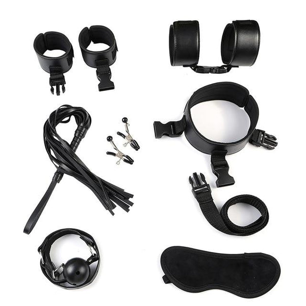 Dildo Vibrator Anal Plug Set Handcuffs Whip Nipples Clip Blindfold Breast Pump BDSM Games Adult Sex Toys Kit For Couples