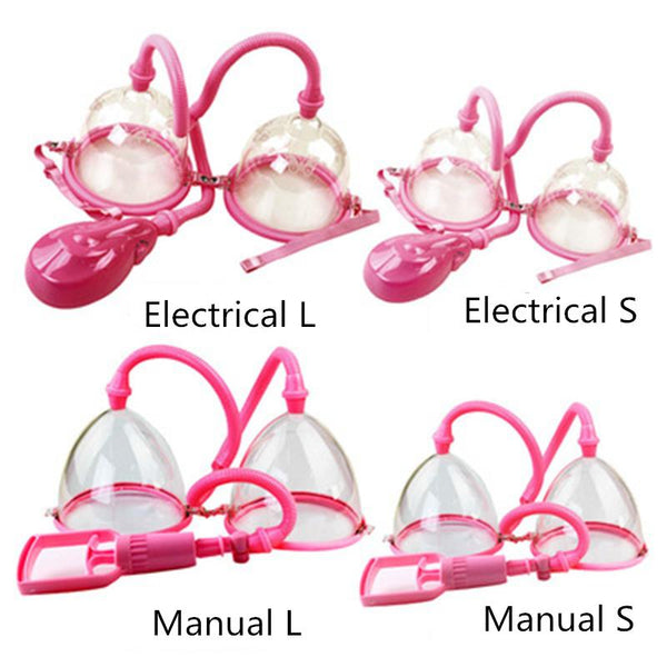 Breast Enlargement Pump Vibrator Massager Electrical Manual Former Cup Vacuum Suction Cup Clitoris Massager Sex Toys for Women