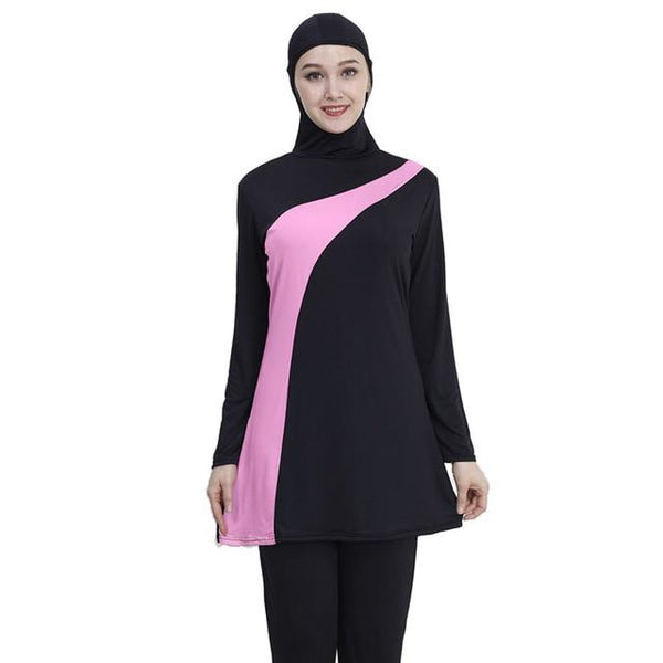 2019 Long Sleeve muslim swimsuit plus size swimwear women muslim swimwear Nylon Burkini Swimming maillot de bain femme musulmane