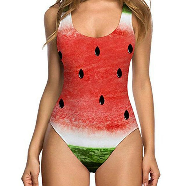 Women Hot Funny Hair Printed One-piece Swimsuit Swimwear Lady Girls Spoof  One Piece Bodysuit Bikini Swimming Suit