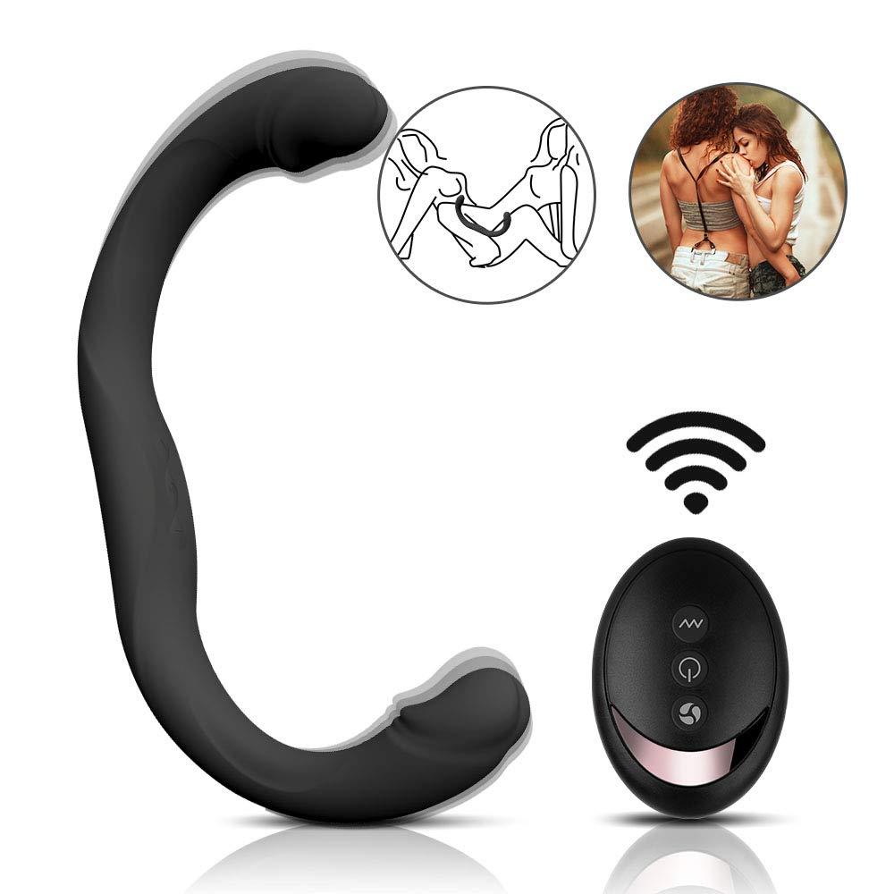 Double Head Vibrating Dildos Vagina Massage Vibrator Anal Dildo Pussy Stimulator Lesbian Adult Sex Toy for Women Remote Control