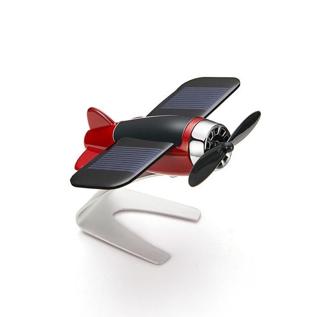 Car Decoration Aromatherapy airplane decoration Non-slip mat alloy Solar energy Rotate aircraft dashboard solid Car styling