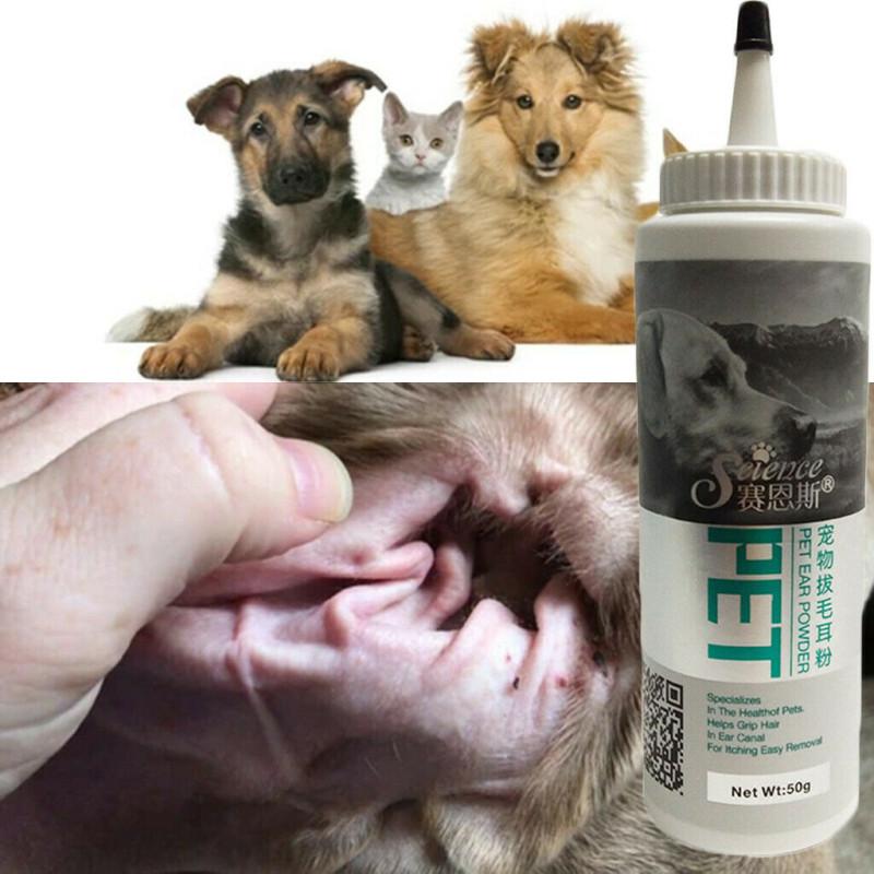 Pet Ear Powder 50g Dogs Accessories Cats Pet Ear Easy Remove Ear Hair Care Pets Products Little Cat Supplies Health Care Safe