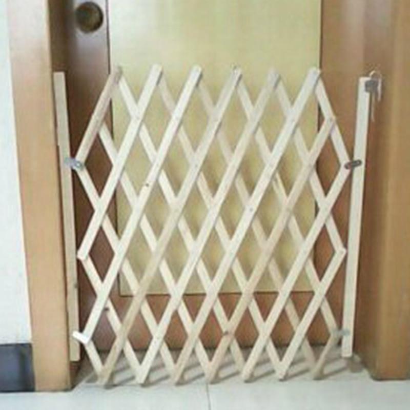 Pet Protection Wood Door Folding Puppy Small Dog Gate Expanding Portable Fence