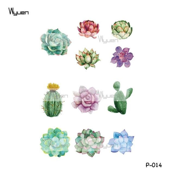 Wyuen Flower Rose Waterproof Temporary Tattoo Sticker for Adults Kids Body Art Women New Design Water Transfer Fake Tatoo P-108