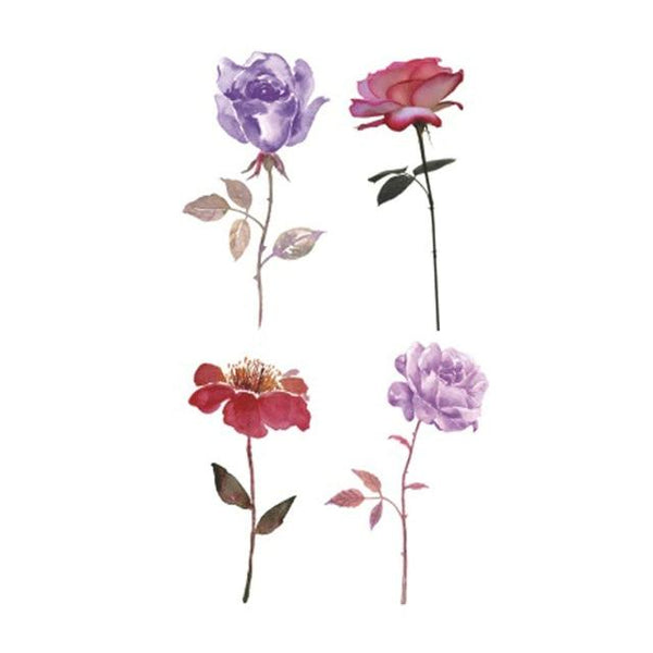 Wyuen Flower Rose Waterproof Temporary Tattoo Sticker for Adults Kids Body Art Women New Design Water Transfer Fake Tatoo P-108