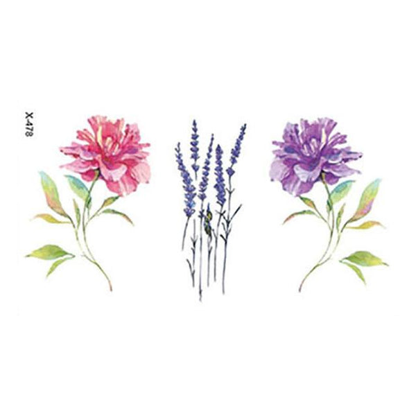 Wyuen Flower Rose Waterproof Temporary Tattoo Sticker for Adults Kids Body Art Women New Design Water Transfer Fake Tatoo P-108