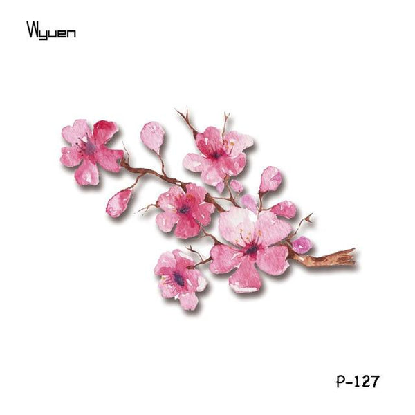 Wyuen Flower Rose Waterproof Temporary Tattoo Sticker for Adults Kids Body Art Women New Design Water Transfer Fake Tatoo P-108